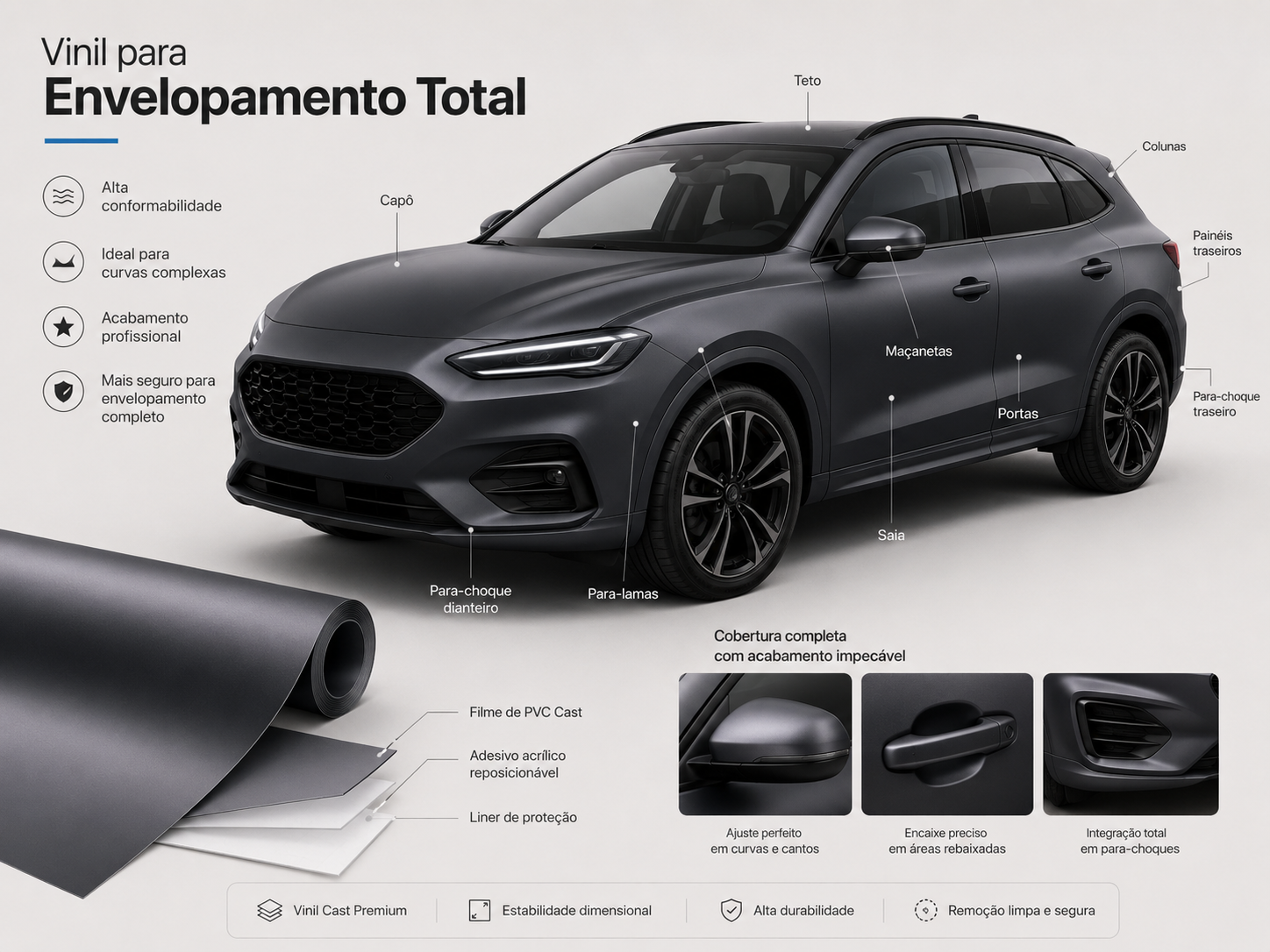 antes e depois de envelopamento automotivo total