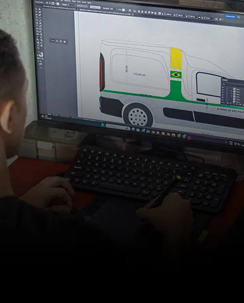 Design de adesivagem de frotas - layout profissional para veículos